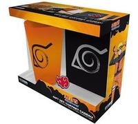 ABYstyle Pack Naruto Shippuden – Verre XXL, Pin's et Carnet Konoha