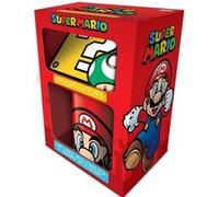 SUPER MARIO Coffret cadeau - Mug, Dessous de Verre, 315ml, Porte-Clef