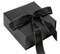 Coffret cadeau noir 2 pièces, coffrets cadeaux 8x8x3.5 pouces pour Mariage, Anniversaire