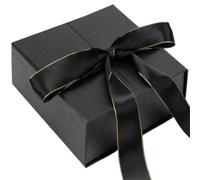 Coffret cadeau noir 2 pièces, coffrets cadeaux 8x8x3.5 pouces pour Mariage, Anniversaire