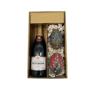 Coffret cadeau Or - Champagne Taittinger - 1 Brut - 2 Oeufs de Fabergé (motif aléatoire) LE PETIT DUC