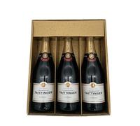 Coffret cadeau Or - Champagne Taittinger - 1 Brut - 3x75cl