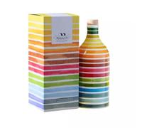 Coffret cadeau Orcio en céramique arc-en-ciel avec huile d'olive extra vierge Muraglia 500 ml