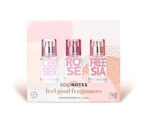Coffret cadeau Parfum SOLINOTES - 3 Eaux de Parfum - Fleur de Cerisier, Rose, Freesia. 15ml chacune