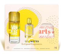 Coffret Cadeau Parfum Vanille Solinotes-Cadeau Parfait Pour Elle-Contient Une Brume Parfumée 250ml Et Une Eau De Parfum 50ml,Ainsi Qu¿Un Pochon Beauté.