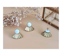 Coffret cadeau parure éventail blanc