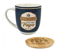 Coffret Cadeau Pause D'un Super Papa - Tasse Et Sous-Tasse