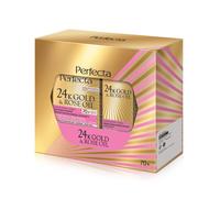 Coffret cadeau PERFECTA Or 24 carats et huile de rose (Crème de jour et de nuit