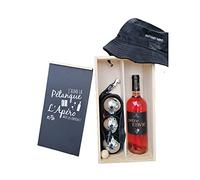 coffret cadeau pétanque 725g complet + 1 bouteille petite envie rosé côtes de thongue 75cl.