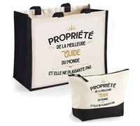 Coffret cadeau - PLANETEE - Duo Cabas Jute et Trousse - Jute & coton - Message personnalisé - Fabrication France
