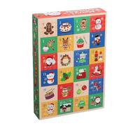 Coffret cadeau pliable compte à rebours, calendrier d'emballage détachable, vacances de l'Avent avec feuilles papier, calendrier compte à rebours 24 grilles, récipient cadeau avec design festif