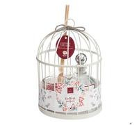 Atmosphera - Coffret Cage en métal avec Flacon Diffuseur et Bougie Lola Collection Poésie à l'anglaise