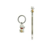 Coffret cadeau porte-clés et marque-pages Chat porte bonheur