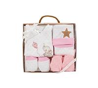 Coffret cadeau pour bébé: ensemble 5 pièces, modèle Éléphant, rose