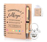 Coffret cadeau pour collègue, cadeau d'adieu pour un collègue qui change de travail, comprend un carnet et un porte-clés, meilleur cadeau de collègue, remerciement pour un départ, (Meilleur collègue)