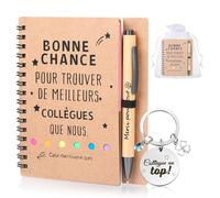 Coffret cadeau pour collègue, cadeau d'adieu pour un collègue qui change de travail, comprend un carnet et un porte-clés, meilleur cadeau de collègue, remerciement pour un départ, (Collègue parfait)
