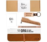 Coffret cadeau pour grand-père artisan, mètre pliant de 2 m, décapsuleur, crayon de charpentier, porte-clés, sac de rangement pour mètre pliant, meilleur grand-père, cadeaux créatifs pour la fête des
