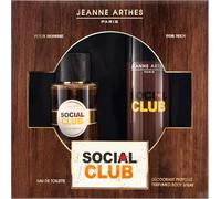 Coffret Cadeau Pour Homme - Social Club - Eau De Toilette 100 Ml + Déospray 200 Ml - Parfum Tonka Vanille - Fabriqué Et Conditionné En France À Grasse