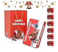 Coffret cadeau pour l'argent - Carte 7,24x3,66x2,17 pouces | Boîte de avec enveloppe rouge de Noël, réutilisable | Argent Jours fériés Eve