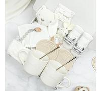 Coffret cadeau pour nouveaux parents, panier pour nouveau-nés, cadeau blanc pour nouvelle maman, cadeau pour femme, annonce de grossesse, est 2025 pour couple, attend des parents, fête de révélation