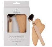 Coffret cadeau pour visage Renewal - Rouleau obsidienne et bois Gua Sha