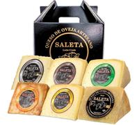Coffret Cadeau Premium Fromage Espagnol | Fromage de brebis | 6 variétés: semi-affinés, affinés, au piment, à la truffe et à l'huile d'olive vierge extra | "Pack Tentations 1,5 kg"