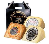 Coffret Cadeau Premium Fromage Espagnol | Fromage de brebis | Plateau de Fromages | 3 variétés: au piment, à la truffe et fumés | "Pack Spécialités 750g" | Coffret Gourmet