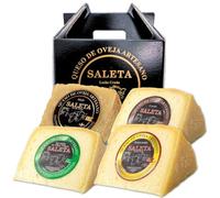 Coffret Cadeau Premium Fromage Espagnol | Fromage de brebis | Plateau de Fromages | 4 variétés: affinés, semi-affinés ou à l'huile d'olive vierge extra | "Pack le plus Récompensé 1 Kg"