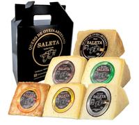 Coffret Cadeau Premium Fromage Manchego Espagnol | Fromage de brebis | 6 variétés: semi-affinés, affinés, au piment, à la truffe et à l'huile d'olive vierge extra | "Pack Tentations 1,5 kg"