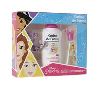 Corine de Farme Coffret Cadeau Princesses Disney | Eau de Toilette 30ml + Gel Douche 300ml + Set Barrettes & Bracelet