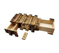 Coffret Cadeau Puzzle - Boîte de en Bois pour Casse-tête, Compartiment Secret, étui de Rangement d'argent, Jouet interactif pour la motricité Fine | Boîte de défi de Puzzle 3D pour Enfant