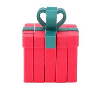 Coffret cadeau puzzle imprimé en 3D, boîte décorative en PLA brillant 6,5 × 5 × 5 cm, boîte de puzzle géométrique stable et non déformable pour la pensée logique spatiale, cadeau (Red and Green)