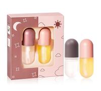 Coffret cadeau repulpant lèvres double action jour et nuit, soin gingembre et menthe, essence naturelle pour les lèvres, utilisable de jour comme de nuit.