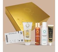 Coffret Cadeau Rituel de Soins BOTAN - Spécial Seychelles - Spray Bronzant Progressif Anti-âge, Gommage & Brume Hydratante - Routine Teint Hâlé Naturel - Anniversaire, Fête des Mères, Saint-Valentin