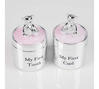 Coffret cadeau rose avec oursons My First Tooth and My First Curl