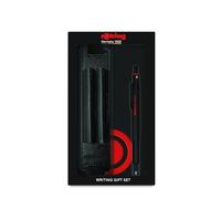 Coffret cadeau rOtring 600 BLK MP 0.5 avec étui à stylo en simili cuir et carnet | Portemine entièrement métallique | Noir | Prise crantée antidérapante et corps hexagonal