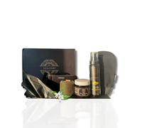 Coffret cadeau soin du corps + BOUGIE OFFERTE savon exfoliant lait huile d’argan 6 pieces hydratation cheveux visage gant gommage corps bien etre cadeau original femme cosmetiques set bain peau satin