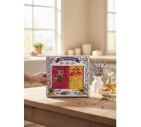Coffret Cadeau Style Provence - Torchons Cuisine Nid d’Abeille 100% Coton Brodé 45 X 65 cm - Idée Cadeau - Torchons Absorbants et Décoratifs pour Cuisine (Boite Provence 12)