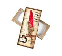Coffret cadeau stylo plume rétro avec plusieurs pointes et recharges d'encre pour collectionneur artistique Old Down