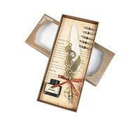 Coffret cadeau stylo plume rétro avec plusieurs pointes et recharges d'encre pour collectionneur artistique Old Down
