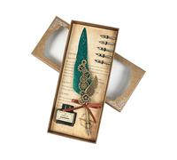 Coffret cadeau stylo plume rétro avec plusieurs pointes et recharges d'encre pour collectionneur artistique Old Down