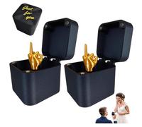 Coffret Cadeau Surprise - Doigt d'Honneur dans une Boîte Amusante, Cadeaux Farces et Cadeau Pop-Up pour Adultes (2PCS)