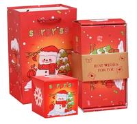 Coffret cadeau surprise Explosion pour l'argent, coffret cadeau pliable avec 10 boîtes rebondissantes et sac, en forme d'enveloppe rouge pouvant mettre en argent pour les
