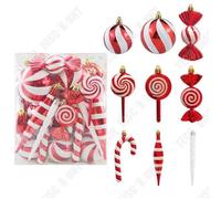 Coffret cadeau - TD® - Décoration de Noël - Pendentifs peints - 21,6x17,4x11,6 cm - 379 g