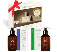 Coffret Cadeau Tonique Less is More Gel Douche Naturel+ Savon Liquide Mains en Poudre à Diluer, Kit 2 Bouteilles PET 250ml + 2 Recharges Ecologiques, Made in France, 2x250ml, Secret Santa, Cadeau Noël