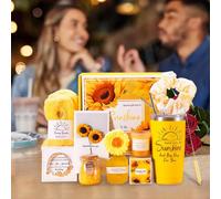 Coffret cadeau tournesol pour femme, cadeau d'anniversaire pour femme, cadeau de Saint-Valentin cadeau tasse pour la fête des mères, cadeau meilleure amie, maman (A)