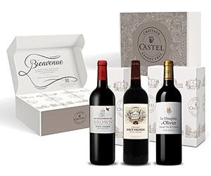 Coffret Cadeau - Vin Rouge - Coffret Grands Vins de Pessac Leognan : Chateau Haut-Vigneau - Colombier de Brown - Le Dauphin d'Olivier - 3x75cl