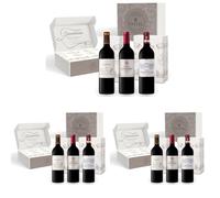 Coffret Cadeau - Vin Rouge - Coffret Médailles d'Or de Bordeaux : Château du Lort, La Croix Montlabert, Châteaux Tour Prignac (Lot de 3)