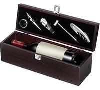 Coffret Cadeau Vin Sommelier Décanteur avec beaucoup d'accessoires pour bouteille de 0,7 l - 36,4 x 11,3 x 11,3 cm