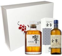 Coffret Cadeau VINADDICT whiskys japonais - Whiskys Hibiki Harmony et Nikka Yoichi. 2 x 70cl avec étuis.